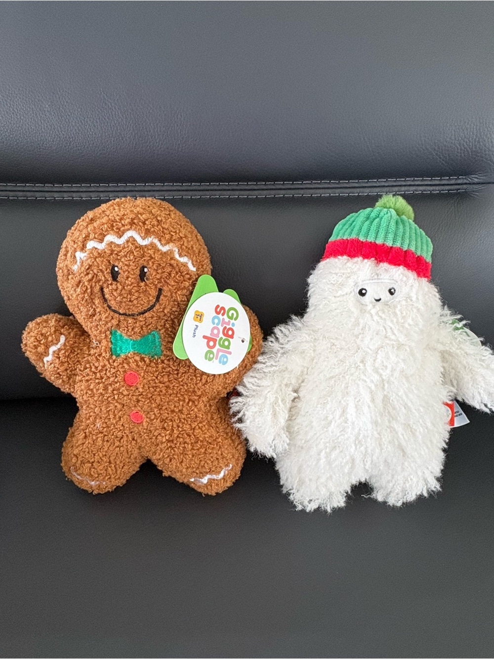 Giggle Scape Gingerbread Plush Toy - Brown & White Holiday Buddy